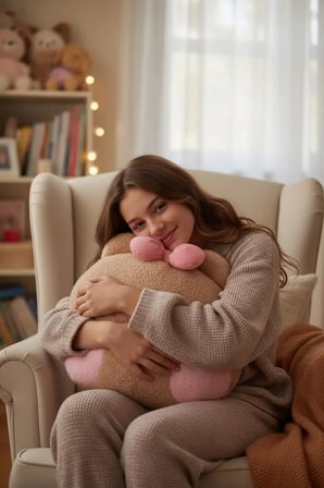 Miniso Lisanslı Minini Koleksiyonu Chonini Baş Şeklinde Yastık – 43 Cm
