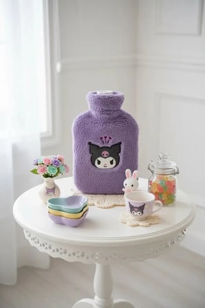 Sanrio Lisanslı Kuromi Sıcak Su Torbası – Sevimli Karakterli Ev Yaşam Rahatlama Örtüsü