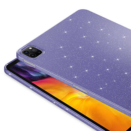 Apple iPad Pro 11 2018 Uyumlu Fuchsia Işıltılı Tablet Kılıf