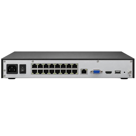 IMOU N236-16P 36 Kanal 16 Poe Girişli H.265 4K NVR Kayıt Cihazı 16TB Destekli Dahili Mikrofon Hoparlör