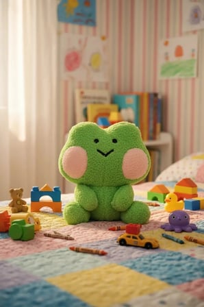 Miniso Lisanslı Minini Koleksiyonu Kurbağa Peluş Oyuncak 33 Cm (Lenini) – Yumuşacık Sevimli Tasarım
