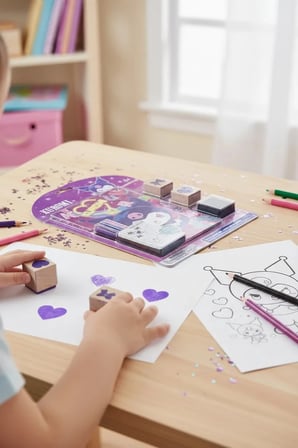 Sanrio Lisanslı Kuromi Damgalı Boyama Seti – Sihirli Parti Aktivite