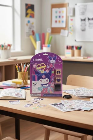Sanrio Lisanslı Kuromi Damgalı Boyama Seti – Sihirli Parti Aktivite