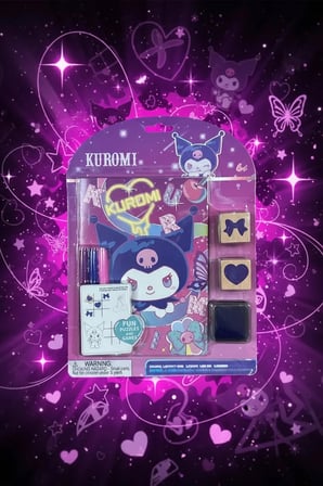 Sanrio Lisanslı Kuromi Damgalı Boyama Seti – Sihirli Parti Aktivite