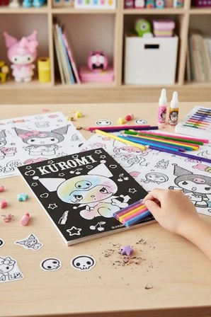 Sanrio Lisanslı Kuromi Boyama Seti – Sihirli Parti Velvet Art