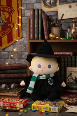 Miniso Lisanslı Harry Potter Draco Malfoy Sihirli Cübbe Oturan Peluş Oyuncak