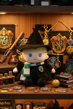Miniso Lisanslı Harry Potter Draco Malfoy Sihirli Cübbe Oturan Peluş Oyuncak