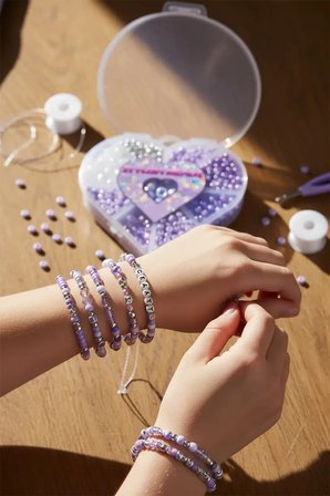 Miniso Lisanslı Kalp Boncuk Bileklik Yapımı ve Takı Tasarım Seti