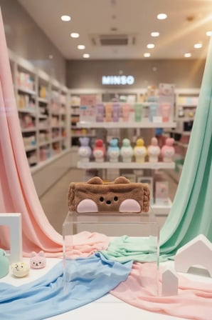 Miniso Lisanslı Minini Serisi Bnini Saç Bandı – Makyaj & Cilt Bakımı İçin Yumuşak Ve Esnek