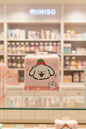 Miniso Lisanslı Maltese Serisi Nakışlı Saç Kurutma Havlusu – Yüksek Emici & Yumuşak Dokulu