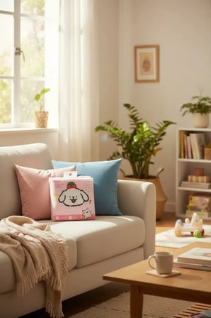 Miniso Lisanslı Maltese Serisi Nakışlı Saç Kurutma Havlusu – Yüksek Emici & Yumuşak Dokulu