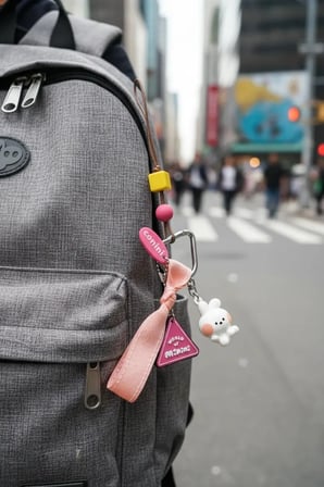 Miniso Lisanslı Minini Koleksiyon Dopamin Oturma Duruşu 3D Anahtarlık – Çanta & Anahtar Süsü