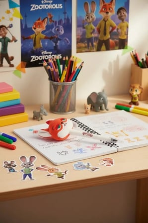 Disney Zootropolis Lisanslı Peluş Figürlü Tükenmez Kalem – Eğlenceli Tasarım Kırtasiye Ürünü 17 Cm