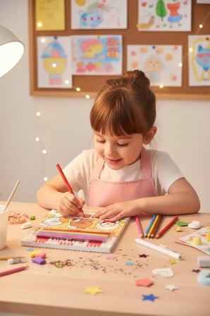 Miniso Lisanslı Pişirme Serisi Mimibara Boyama Seti – 6 Renkli Kalem – Eğitici & Yaratıcı