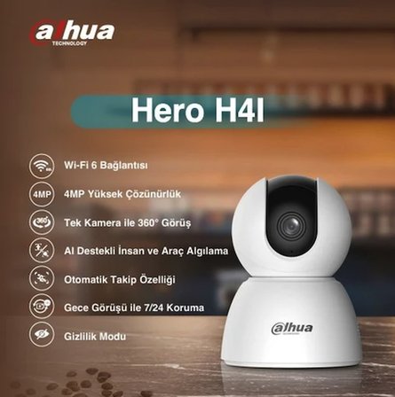 Hero H4I 4MP– 360° Hareketli, Gece Görüşlü, Akıllı Takipli Güvenlik Kamerası