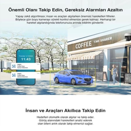 Picoo P3I Outdoor 3MP – 360° Dönebilen, Gece Görüşlü, Hareket Takipli Güvenlik Kamerası