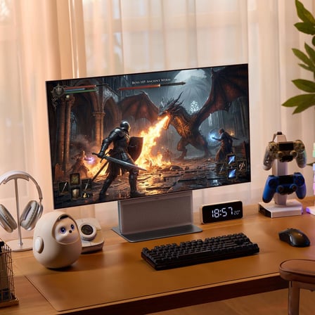 TCL 32X3A Gaming Monitörü 31.5" 4K OLED+ 0.03ms 240Hz Dual-Mode UHD Çerçevesiz Profesyonel Oyuncu Monitörü (HDMI+DP, DP 2.1, Bang & Olufsen Audio, FreeSync Premium Pro & G-Sync Compatible) (TCL Türkiye Garantili)
