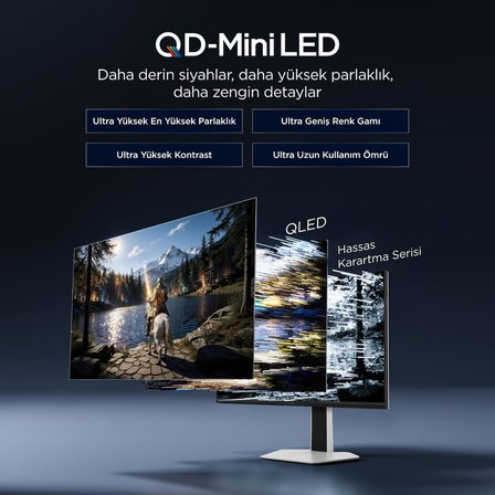 TCL 27C2A Pro Gaming Monitörü 27" 1ms 160Hz Dual-Mode UHD 4K Qd-Mini LED Profesyonel Oyuncu Monitörü (Hdmı+Dp, 2304 Bölge Lokal Karartma, Xdr 2000 Nits, Freesync Premium Pro & G-Sync Compatible) (TCL Türkiye Garantili)