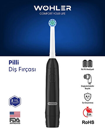 Wohler Değiştirilebilir Başlıklı Pilli Diş Fırçası Fda Onaylı