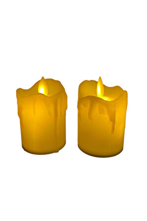 Seçtim Aldım Titreyen Alevli Erimiş Led Mum 3'lü