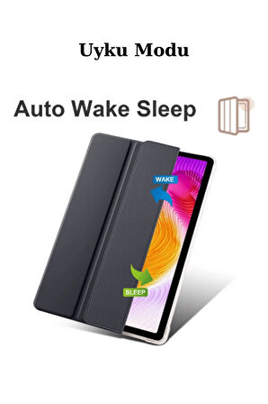 Honor Pad 9 12.1 inç 2024 Uyumlu Manyetik Akıllı Kalem Bölmeli Tablet Kılıfı