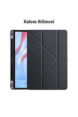 Galaxy Tab S6 Lite P620 2024 Wifi Uyumlu Trifolding Akıllı Uyku Modlu Silikon Tablet Kılıfı