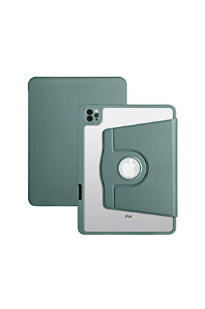 iPad 11 inç Pro M2 3/4 Nesil Uyumlu 360 Dönebilen Yatay Dikey Stand Özellikli Pino Tablet Kılıfı