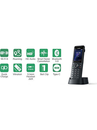 Yealink AX83H Wi-Fi 6 Kablosuz IP Dect Telefon (Sip)