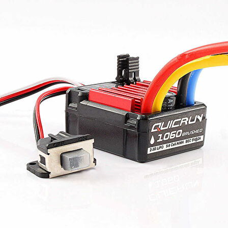 Robotistan 60 A 2S-3S Hobbywing New Quicrun 1/10 RC Araba Fırçalı Motor ESC
