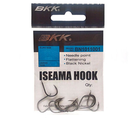 Bkk Iseama Hook Black Nikel Olta İğnesi Black Nickel-NO:5