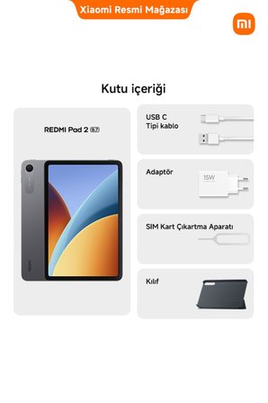 Redmi Pad 2 64 4 Gb Ram 9.7 lcd (Xiaomi Türkiye Garantili) Gri