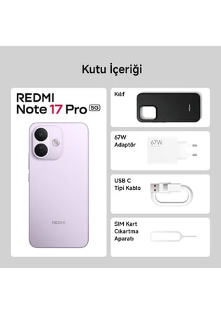 Xiaomi Redmi Note 17 Pro 5G 8G+256G Mor (Xiaomi Türkiye Garantili)