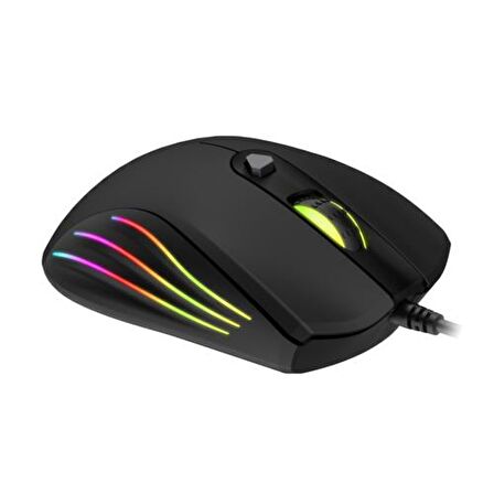 Gamenote MS1002 Kablolu Rgb Optik Oyuncu Mouse Siyah