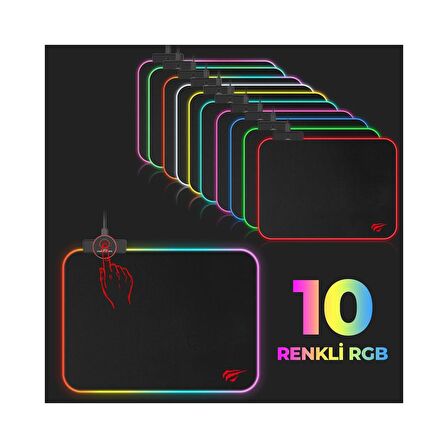 Havit MP901 Siyah Rgb Ledli Gaming Mouse Pad Siyah