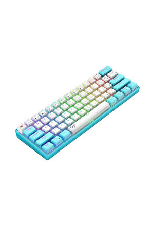 Havit Gamenote KB903L Pudding %60 Mekanik RGB Aydınlatma Oyuncu Klavyesi - 61 Tuş - Mavi