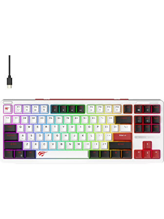 Havit Gamenote KB902L Gasket RGB Mekanik Klavye - Red Switch