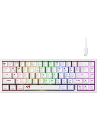 Havit Gamenote KB874L Beyaz RGB %60 TKL Red Switch Kablolu Mekanik Oyuncu Klavyesi Outlet