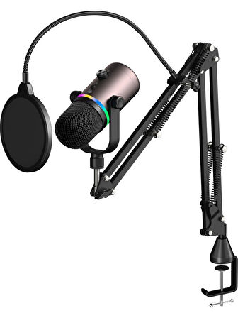 Havit Gamenote GK63 PRO RGB Gaming Profesyonel Oyuncu Yayıncı Mikrofonu ve Masa Standı