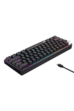 Havit Gamenote KB903L %60 Mekanik Blended Aydınlatma Oyuncu Klavyesi - 61 Tuş - Siyah