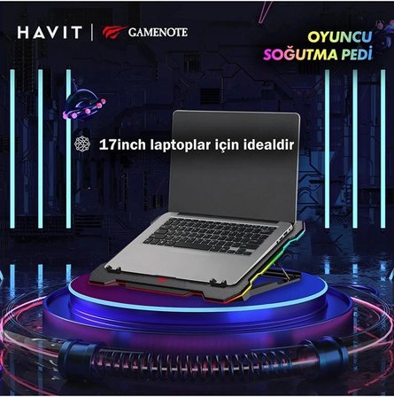 Havit Gamenote F2071 Cooling Pad RGB Gaming Laptop Soğutucu
