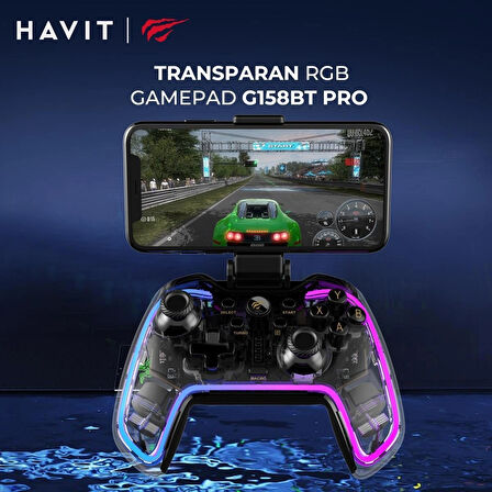 Havit Gamenote G158BT Pro Transparan RGB Gamepad Joystick