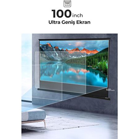 Havit 220x125cm Ayarlanabilir 100inç Ayaklı Projeksiyon Perdesi