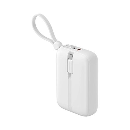 Havit PB5215 Type-C ve Lightning Kablo 10.000 Mah LED Göstegeli Powerbank Beyaz