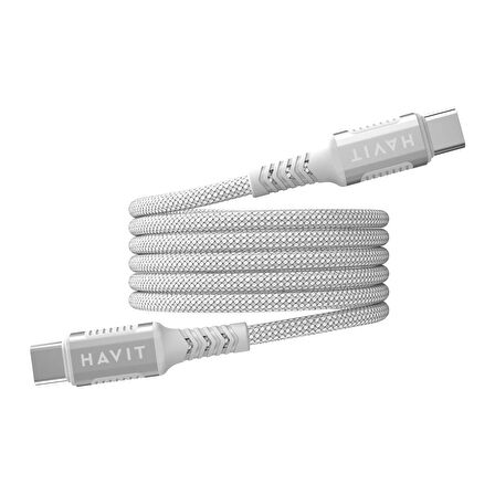 Havit CB6297 Type-C to Type-C Manyetik Şarj Kablosu PD60W