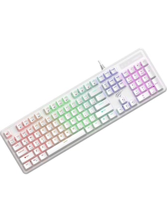 Havit Gamenote KB870L Beyaz RGB Blue Switch Mekanik Oyuncu Klavyesi