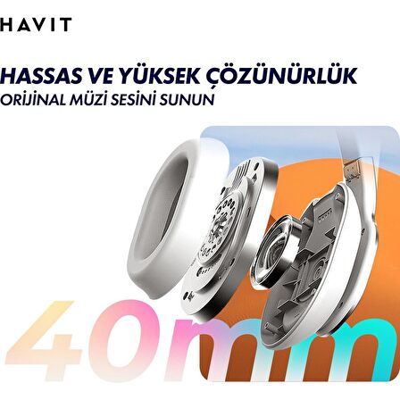 Havit H630BT PRO Bluetooth Kafa Üstü Kulaklık - Mavi