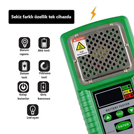 DUOYI DY226A Dijital Akü Test Cihazı 6V/12V
