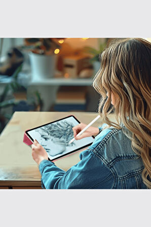 iPad Air 13 A2898 / A2899 / A2900 Uyumlu Özel Üretilmiş Oval Kameralı Akıllı Tablet Kılıfı