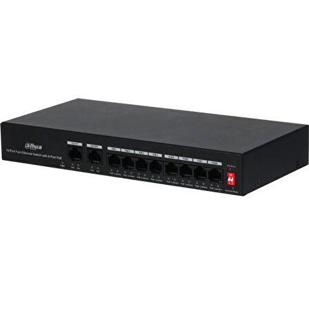 DAHUA (PFS3010-8ET-65) 10 PORT 8x10/100 POE 2xUPLINK PORT SWITCH -65W 