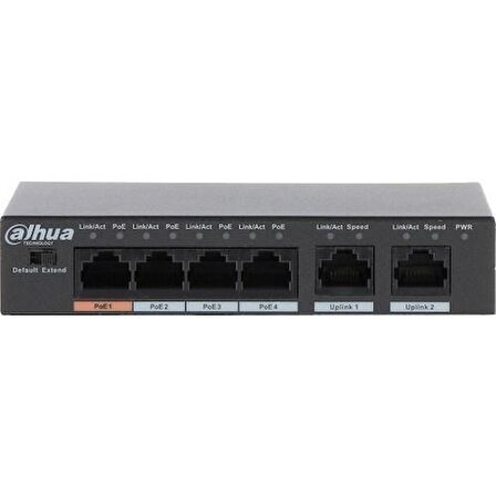 Dahua 8 Port 36W Poe Switch, Yönetilemez - PFS3006-4ET-36